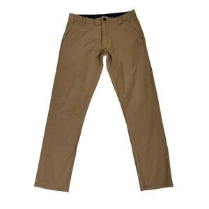 Across the Pond men's pants 32 tan khaki chinos soft 31.5 inseam